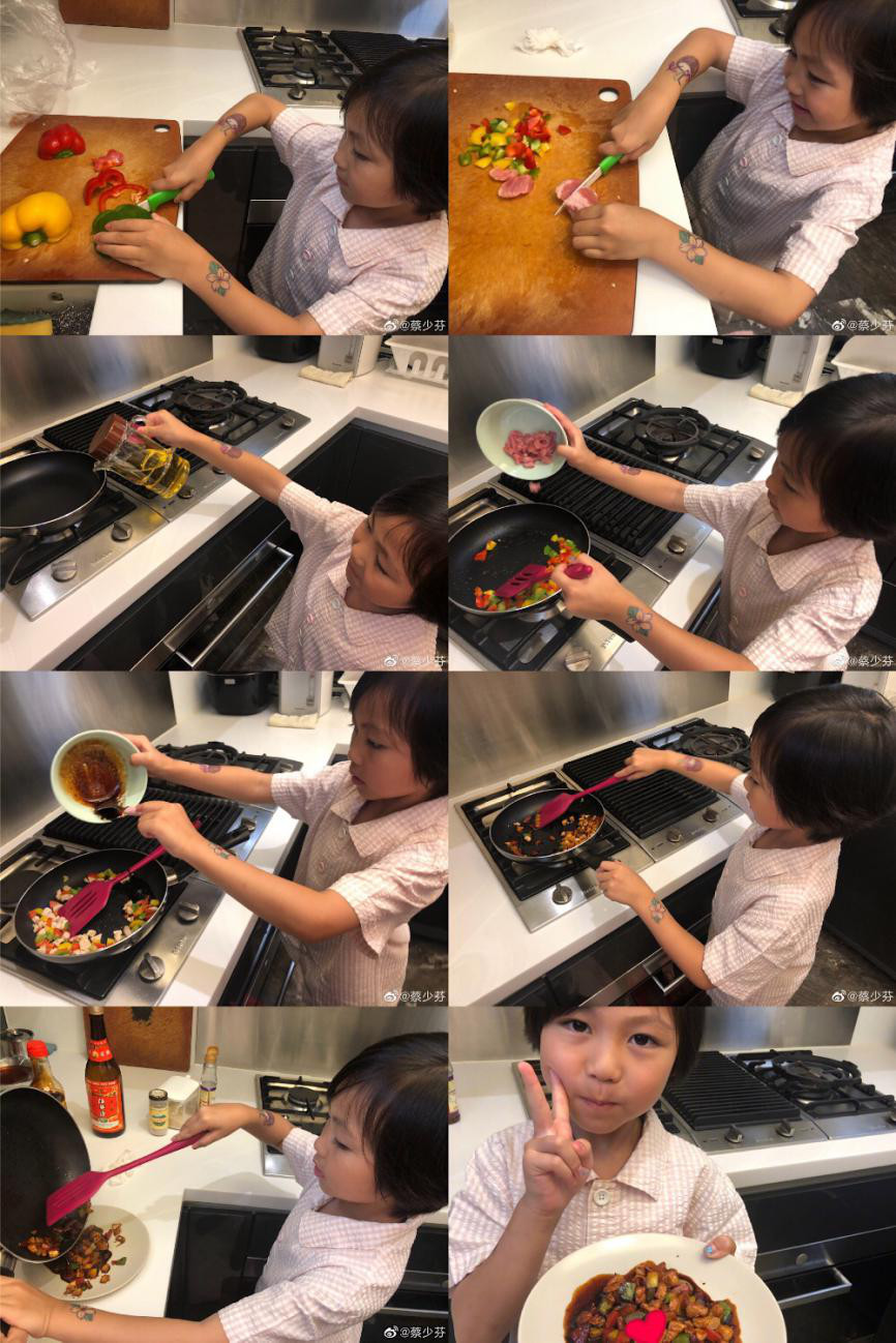 蔡少芬6岁女儿厨艺爆棚：为什么要让孩子学会做饭，这是我见过最好的答案3